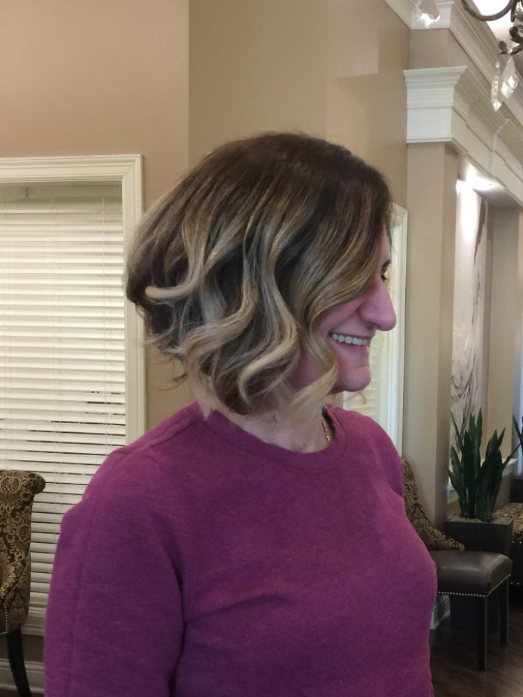 haircut with styling